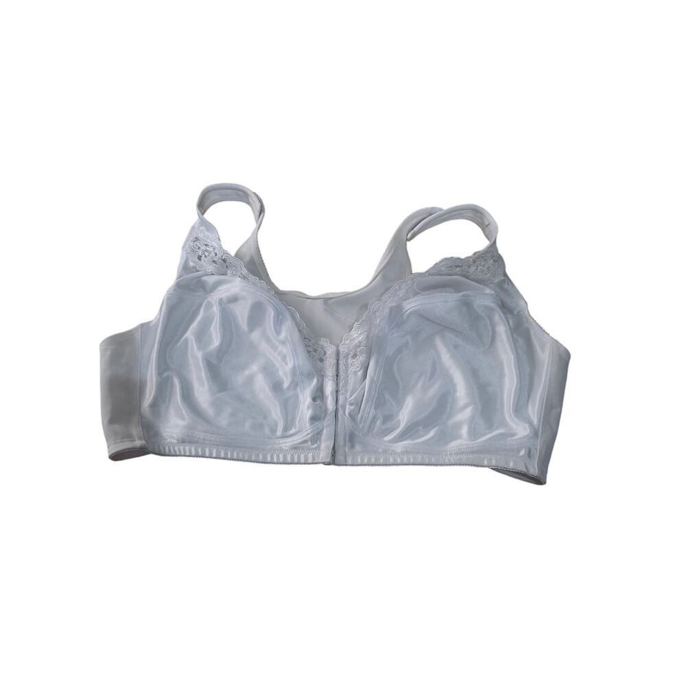 Serenada Cotton Full Coverage Unlined Wireless Bra 52DDD Womens White Adjustable